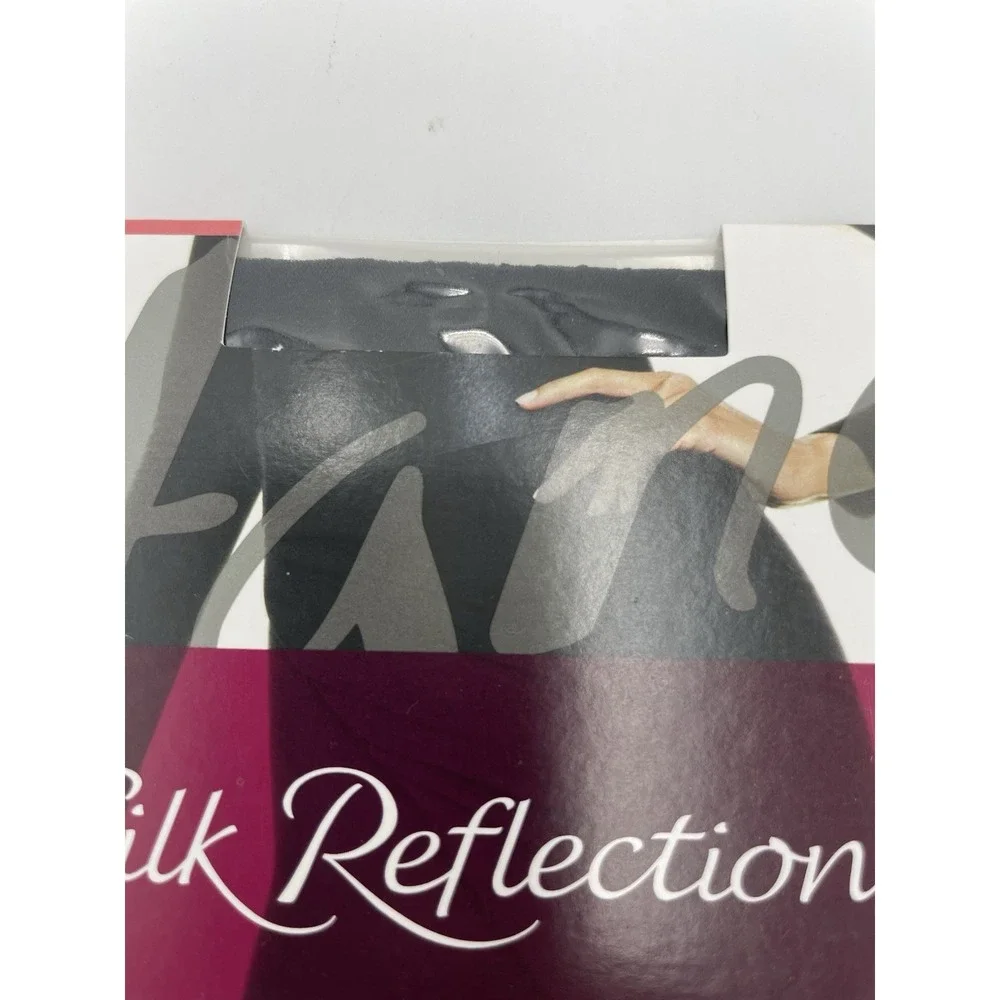 Hanes Silk Reflections Sheerest Support Control Top Sheer‎ Toe Jet Blk  Size AB